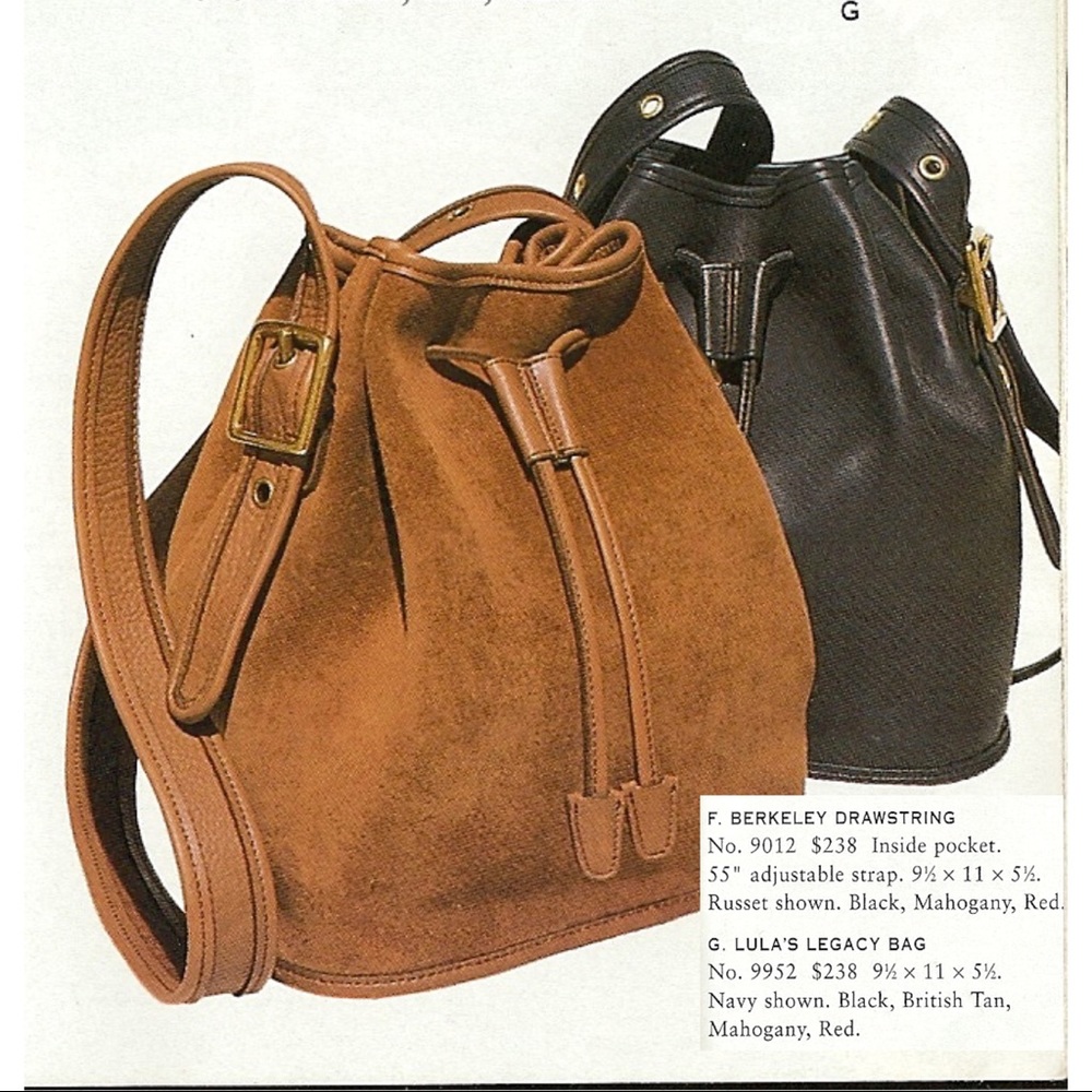 Berkeley Drawstring in Mahogany Vintage Coach #9012